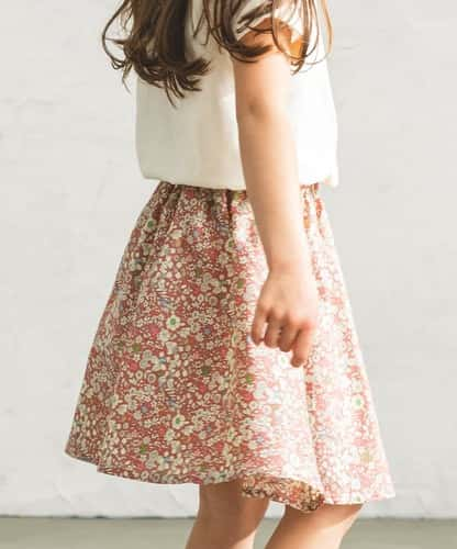 Floral Pattern Girls 100% Cotton Knee-Length Short Sleeve Dress